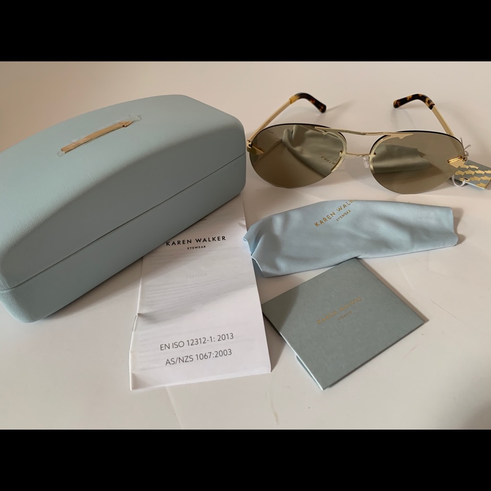 New! Karen Walker love hangover aviator gold - Picture 4 of 8